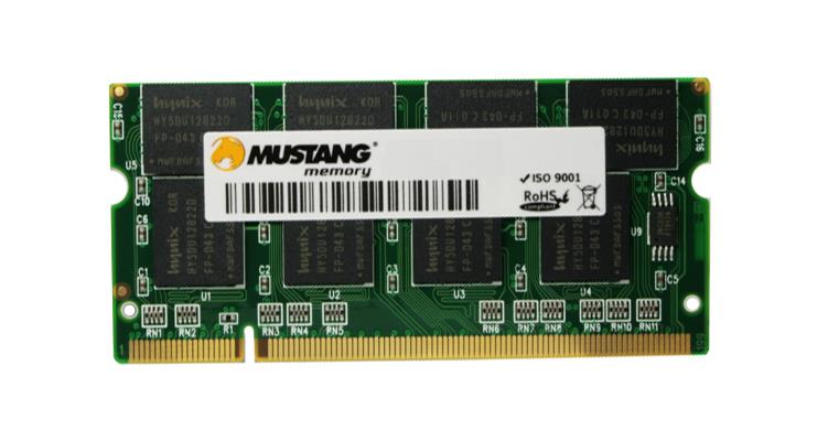 M71G7213908ND Mustang 8GB PC3-10600 DDR3-1333MHz ECC Unbuffered CL9 204-Pin SoDimm 1.35V Low Voltage Memory Module