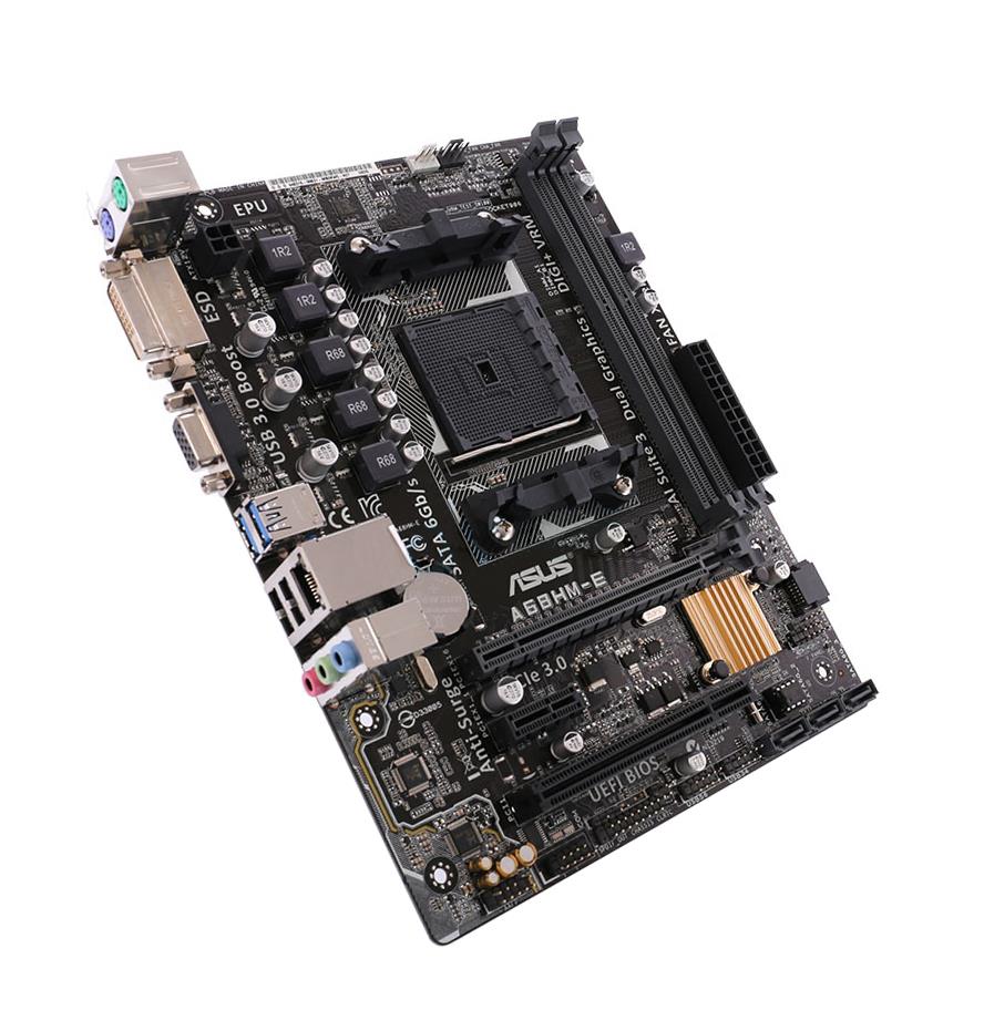 MBA68HME ASUS Socket FM2+ AMD A68H Chipset AMD Athlon/ A-Series Processors Support DDR3 2x DIMM 4x SATA 6.0Gb/s Micro-ATX Motherboard (Refurbished)