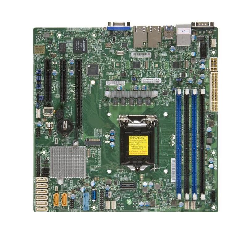 MBDX11SSHFB SuperMicro X11SSH-F Socket H4 LGA 1151 Xeon E3-1200 v5 / v6 Intel C236 Chipset DDR4 4 x DIMM 8 x SATA 6Gbps micro-ATX Server Motherboard (Refurbished)