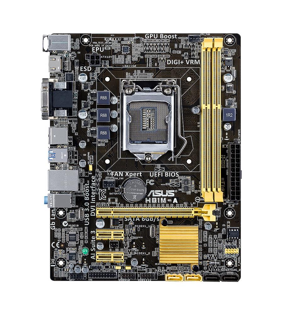MBH81MA ASUS H81M-A Socket LGA 1150 Intel H81 Chipset 4th Generation Core i7 / i5 / i3 / Pentium / Celeron Processors Support DDR3 2x DIMM 2x SATA 6.0Gb/s uATX Motherboard (Refurbished)