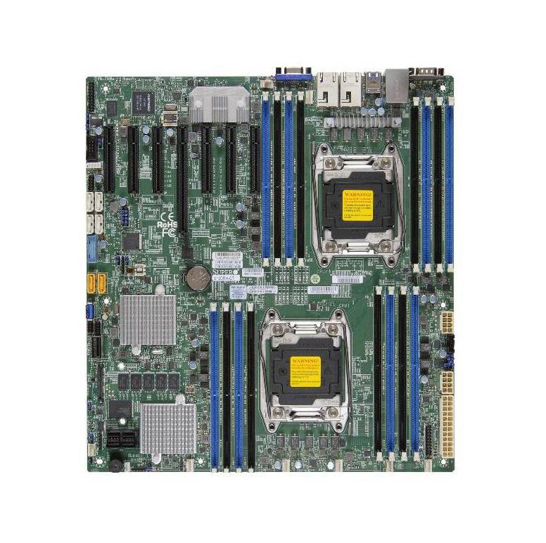 MBX10DTHB SuperMicro X10DRH-CT Dual Socket R3 LGA 2011 Xeon E5-2600 v4 / v3 Intel C612 Chipset DDR4 16 x DIMM 10 x SATA 6Gbps 8 x SAS 12Gbps E-ATX Server Motherboard (Refurbished)