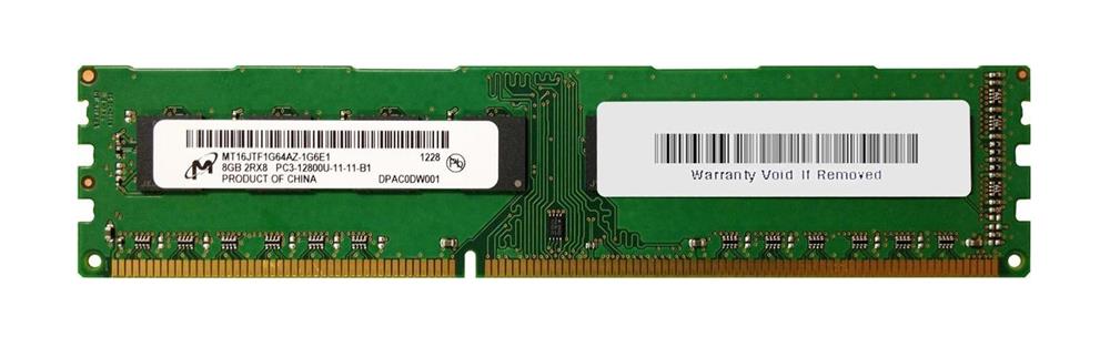 MT16KTF1G64AZ-1G9 Micron 8GB PC3-14900 DDR3-1866MHz non-ECC Unbuffered CL13 240-Pin DIMM Dual Rank 1.35V Low Voltage Memory Module