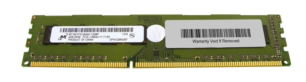 MT16KTF51264AZ-1G6M1 Micron 4GB PC3-12800 DDR3-1600MHz non-ECC Unbuffered CL11 240-Pin DIMM 1.35V Low Voltage Dual Rank Memory Module