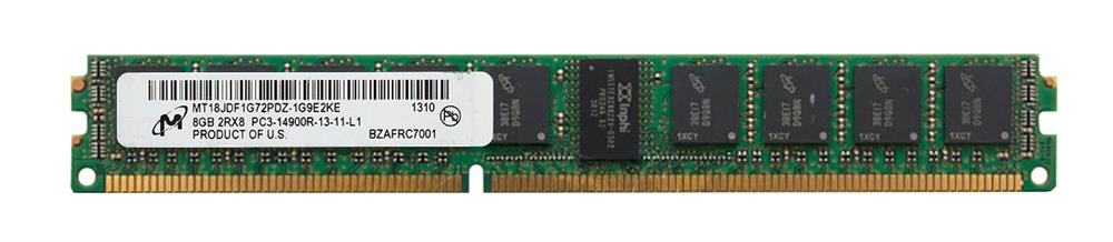 MT18JDF1G72PDZ-1G9E2KE Micron 8GB PC3-14900 DDR3-1866MHz ECC Registered CL13 240-Pin DIMM Very Low Profile (VLP) Dual Rank Memory Module