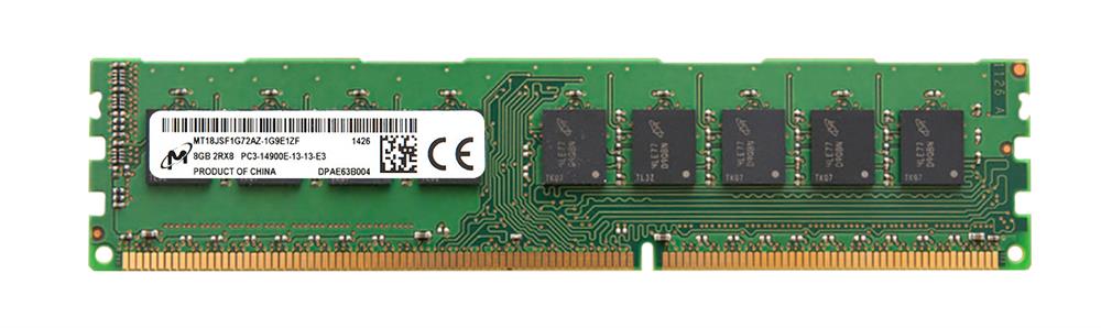 MT18JSF1G72AZ-1G9E1ZF Micron 8GB PC3-14900 DDR3-1866MHz ECC Unbuffered CL13 240-Pin DIMM Dual Rank Memory Module