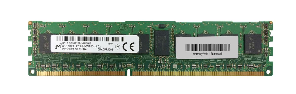 MT18JSF1G72PZ-1G9 Micron 8GB PC3-14900 DDR3-1866MHz ECC Registered CL13 240-Pin DIMM Single Rank Memory Module
