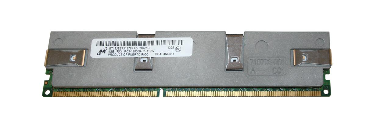 MT18JSZF51272PXZ-1G6 Micron 4GB PC3-12800 DDR3-1600MHz ECC Registered CL11 240-Pin DIMM Single Rank Memory Module