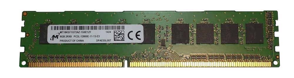 MT18KSF1G72AZ-1G6E1ZF Micron 8GB PC3-12800 DDR3-1600MHz ECC Unbuffered CL11 240-Pin DIMM Dual Rank 1.35V Low Voltage Memory Module