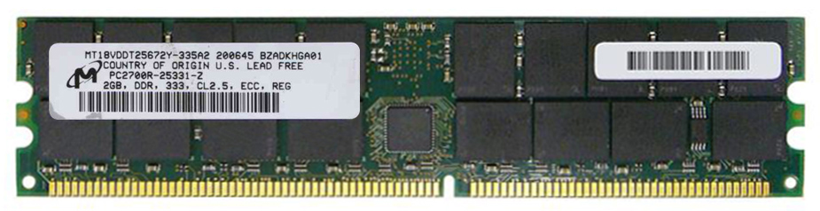 M4L-PC1333RD11425D-2G M4L Certified 2GB 333MHz DDR PC2700 Reg ECC CL2.5 184-Pin Single Rank x4 DIMM