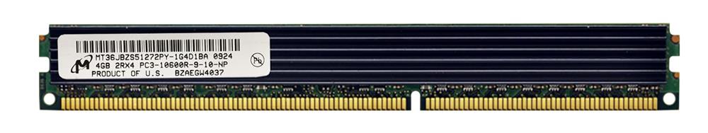MT36JBZS51272PY-1G4D1 Micron 4GB PC3-10600 DDR3-1333MHz ECC Registered CL9 240-Pin DIMM Very Low Profile (VLP) Dual Rank Memory Module