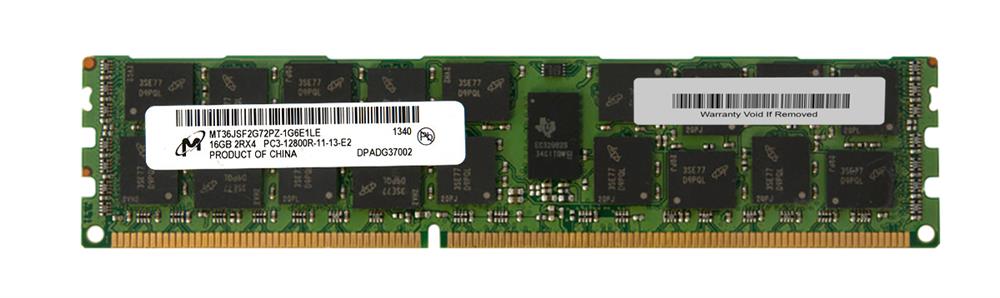 MT36JSF2G72PZ-1G6E1LE Micron 16GB PC3-12800 DDR3-1600MHz ECC Registered CL11 240-Pin DIMM Dual Rank Memory Module