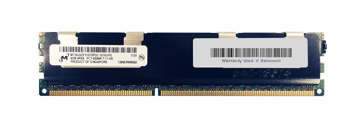 MT36JSZF51272PDZ-1G1G1FE Micron 4GB PC3-8500 DDR3-1066MHz ECC Registered CL7 240-Pin DIMM Quad Rank Memory Module