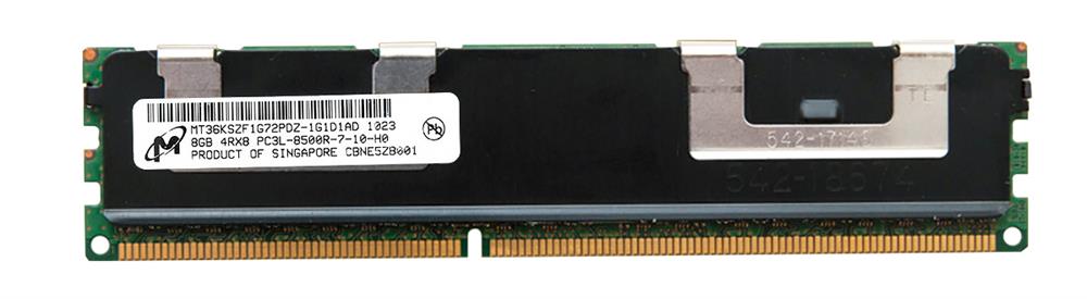 MT36KSZF1G72PDZ-1G1D1AD Micron 8GB PC3-8500 DDR3-1066MHz ECC Registered CL7 240-Pin DIMM 1.35V Low Voltage Quad Rank Memory Module