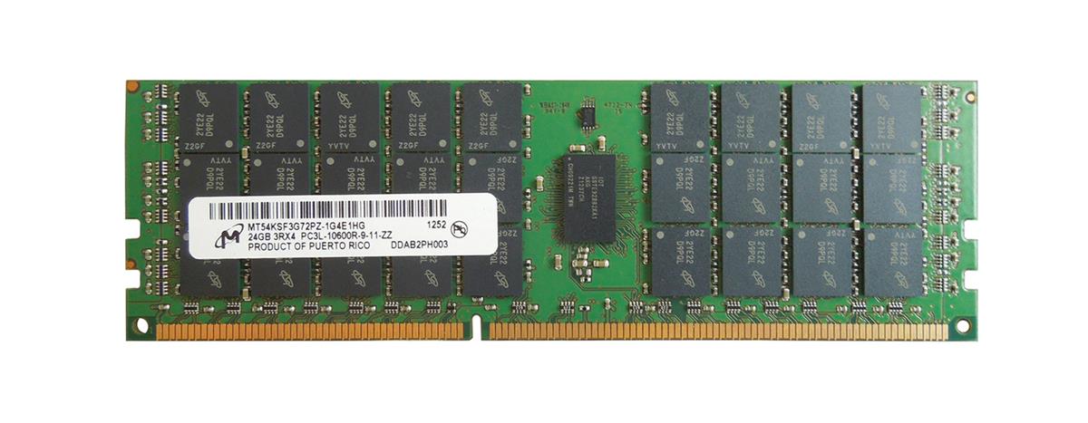 MT54KSF3G72PZ-1G4E1 Micron 24GB PC3-10600 DDR3-1333MHz ECC Registered CL9 240-Pin DIMM 1.35V Low Voltage Triple Rank Memory Module