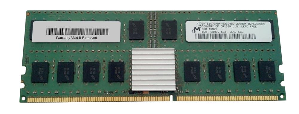 MT72HTS1G72MDY-53EE4 Micron 8GB PC2-4200 DDR2-533MHz ECC Registered CL4 276-Pin DIMM Quad Rank Memory Module