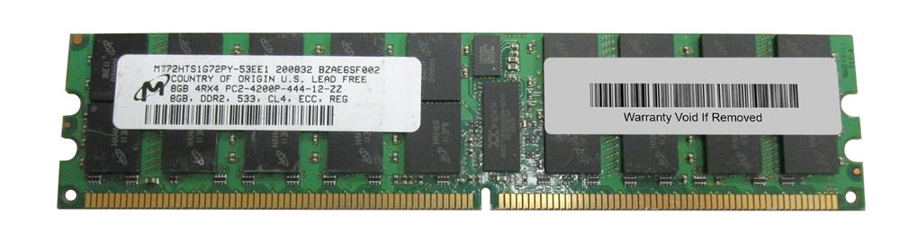 MT72HTS1G72PY-53E Micron 8GB PC2-4200 DDR2-533MHz ECC Registered CL4 240-Pin DIMM Quad Rank Memory Module