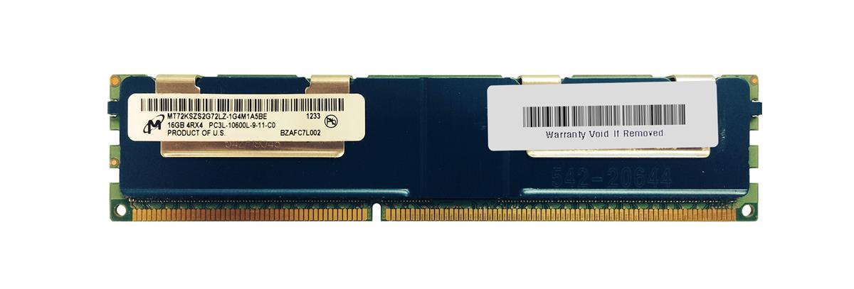 MT72KSZS2G72LZ-1G4M1A5BE Micron 16GB PC3-10600 DDR3-1333MHz ECC Registered CL9 240-Pin Load Reduced DIMM 1.35V Low Voltage Quad Rank Memory Module