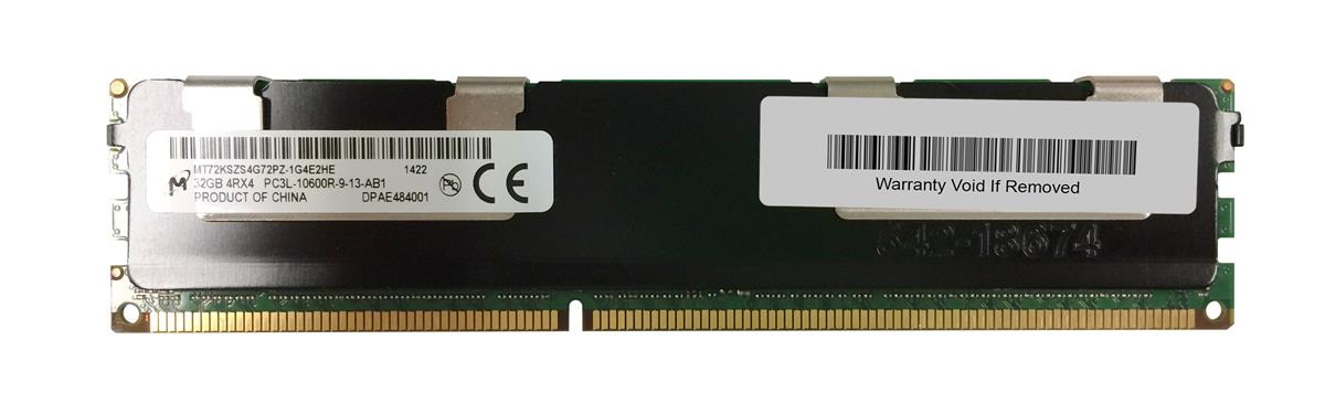MT72KSZS4G72PZ-1G4 Micron 32GB PC3-10600 DDR3-1333MHz ECC Registered CL9 240-Pin DIMM Quad Rank 1.35V Low Voltage Memory Module