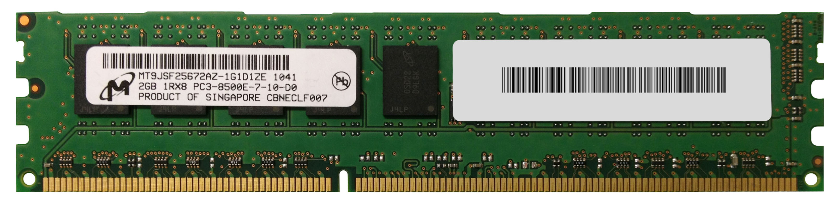 3D-14D325N728849-2G 2GB Module DDR3 PC3-8500 CL=7 ECC Unbuffered DDR3-1066 Single Rank, x8 1.5V 256Meg x 72 for SuperMicro H8QG7 -LN4F Motherboard n/a