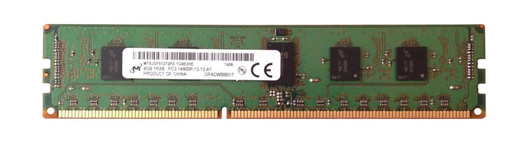 MT9JSF51272PZ-1G9E2HE Micron 4GB PC3-14900 DDR3-1866MHz ECC Registered CL13 240-Pin DIMM Single Rank Memory Module