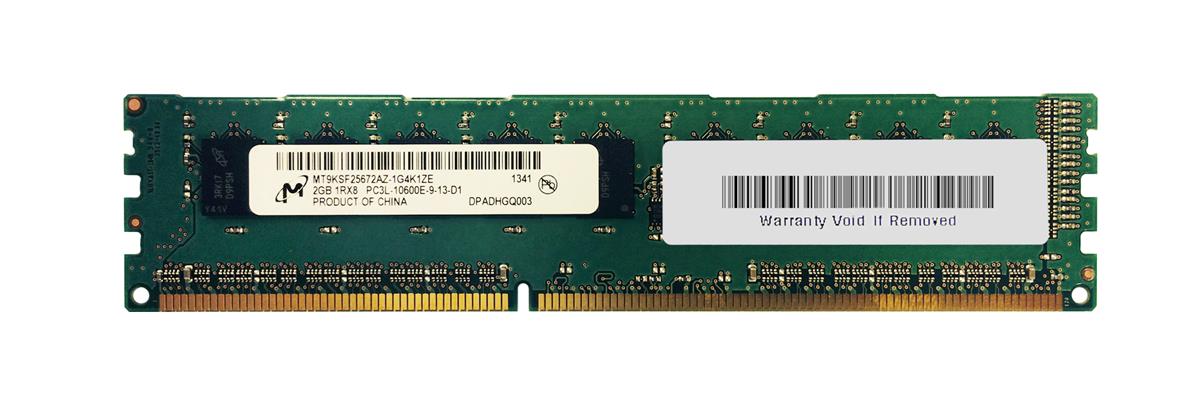 MT9KSF25672AZ-1G4K1ZE Micron 2GB PC3-10600 DDR3-1333MHz ECC Unbuffered CL9 240-Pin DIMM 1.35V Low Voltage Single Rank Memory Module