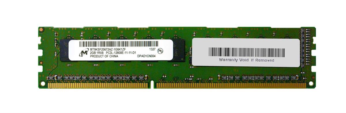 MT9KSF25672AZ-1G6K1ZF Micron 2GB PC3-12800 DDR3-1600MHz ECC Unbuffered CL11 240-Pin DIMM 1.35V Low Voltage Single Rank Memory Module