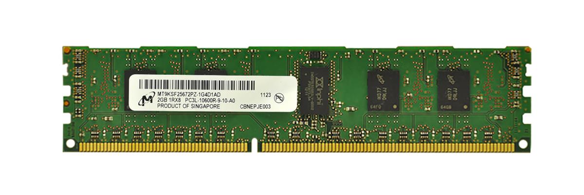 MT9KSF25672PZ-1G4 Micron 2GB PC3-10600 DDR3-1333MHz ECC Registered CL9 240-Pin DIMM 1.35v Low Voltage Single Rank Memory Module