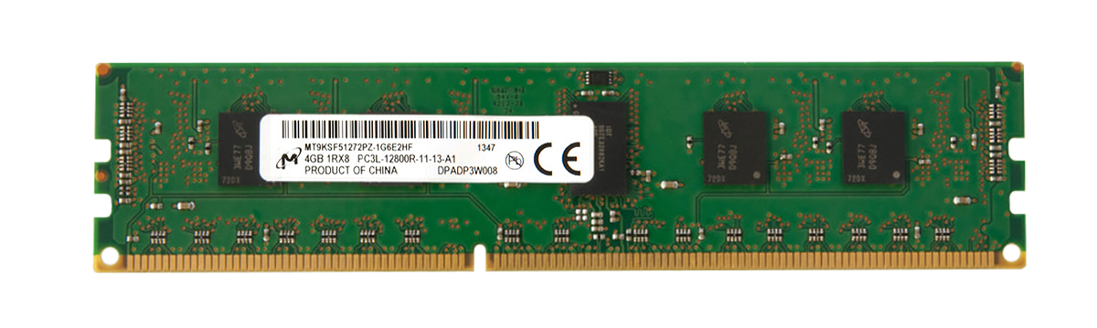 MT9KSF51272PZ-1G6E2 Micron 4GB PC3-12800 DDR3-1600MHz ECC Registered CL11 240-Pin DIMM 1.35V Low Voltage Single Rank Memory Module