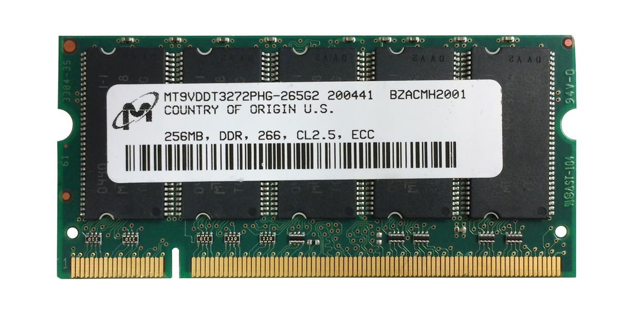 M4L-PC1266ED1S825S-256M M4L Certified 256MB 266MHz DDR PC2100 ECC CL2.5 200-Pin Single Rank x8 SoDimm