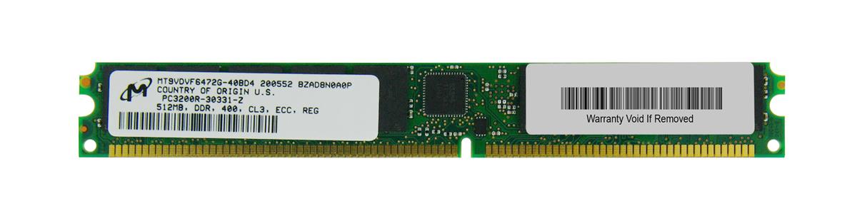 M4L-PC1400RD1143DV-512M M4L Certified 512MB 400MHz DDR PC3200 Reg ECC CL3 184-Pin Single Rank x4 VLP DIMM