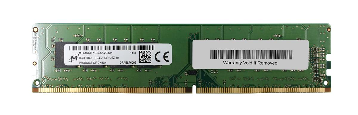 MTA16ATF1G64AZ-2G1 Micron 8GB PC4-17000 DDR4-2133MHz non-ECC Unbuffered CL15 288-Pin DIMM 1.2V Dual Rank Memory Module