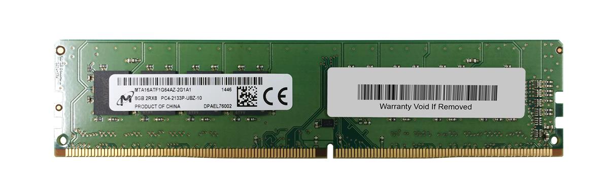 MTA16ATF1G64AZ-2G1A1 Micron 8GB PC4-17000 DDR4-2133MHz non-ECC Unbuffered CL15 288-Pin DIMM 1.2V Dual Rank Memory Module