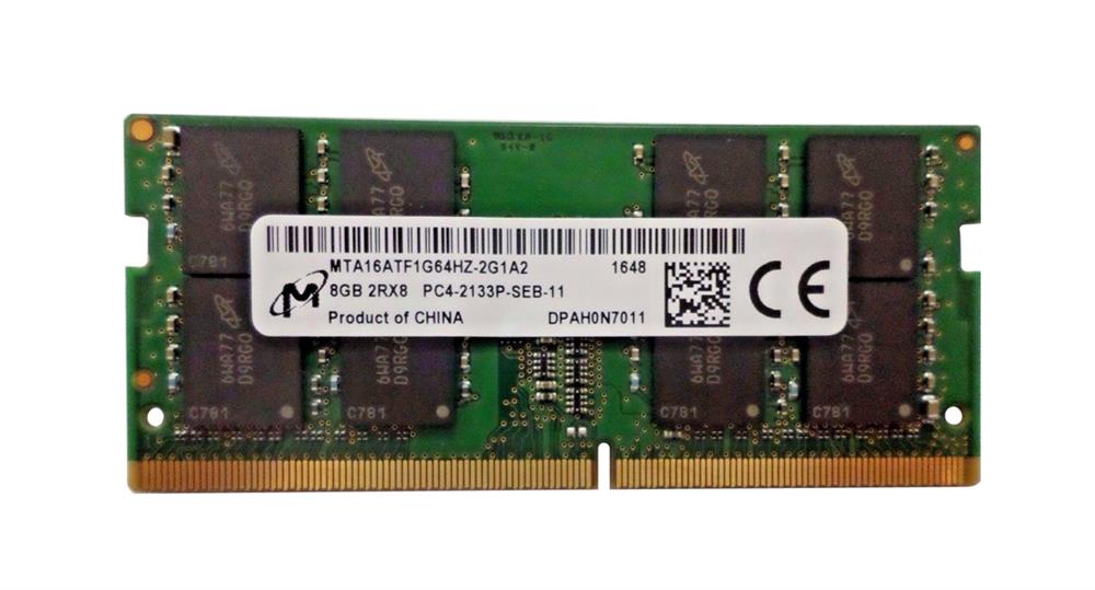 MTA16ATF1G64HZ-2G1A2 Micron 8GB PC4-17000 DDR4-2133MHz non-ECC Unbuffered CL15 260-Pin SoDimm 1.2V Dual Rank Memory Module