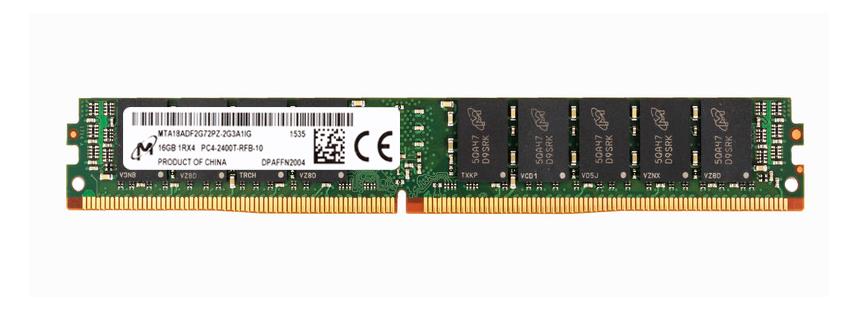 MTA18ADF2G72PZ-2G3A1 Micron 16GB PC4-19200 DDR4-2400MHz ECC Registered CL17 288-Pin DIMM Very Low Profile (VLP) 1.2V Single Rank Memory Module