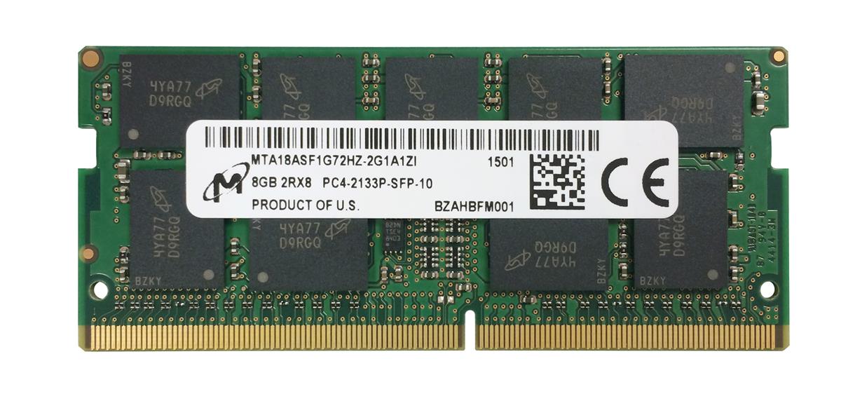 MTA18ASF1G72HZ-2G1A1 Micron 8GB PC4-17000 DDR4-2133MHz ECC Unbuffered CL15 260-Pin SoDimm 1.2V Dual Rank Memory Module