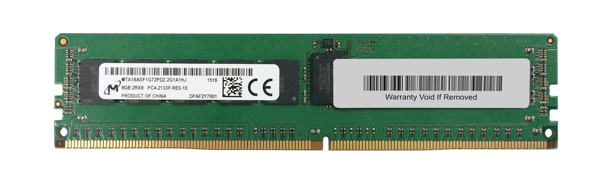 MTA18ASF1G72PDZ-2G1A1HJ Micron 8GB PC4-17000 DDR4-2133MHz ECC Registered CL15 288-Pin DIMM 1.2V Dual Rank Memory Module