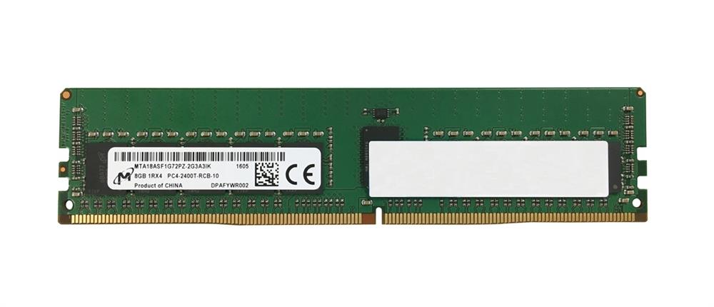 MTA18ASF1G72PZ-2G3A3 Micron 8GB PC4-19200 DDR4-2400MHz ECC Registered CL17 288-Pin DIMM 1.2V Single Rank Memory Module