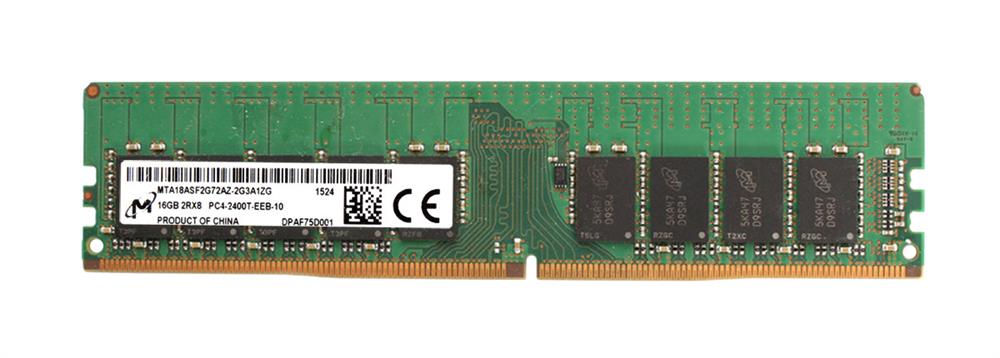 MTA18ASF2G72AZ-2G3A1ZG Micron 16GB PC4-19200 DDR4-2400MHz ECC Unbuffered CL17 288-Pin DIMM 1.2V Dual Rank Memory Module