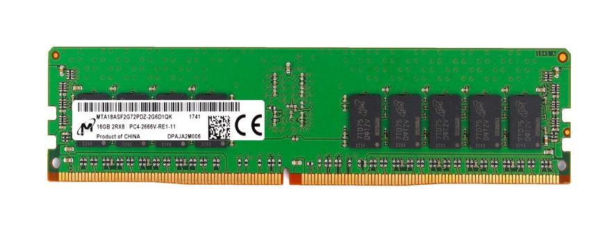 MTA18ASF2G72PDZ-2G6D1 Micron 16GB PC4-21300 DDR4-2666MHz Registered ECC CL19 288-Pin DIMM 1.2V Dual Rank Memory Module