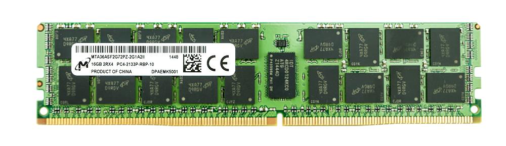MTA36ASF2G72PZ-2G1A2II Micron 16GB PC4-17000 DDR4-2133MHz ECC Registered CL15 288-Pin DIMM 1.2V Dual Rank Memory Module
