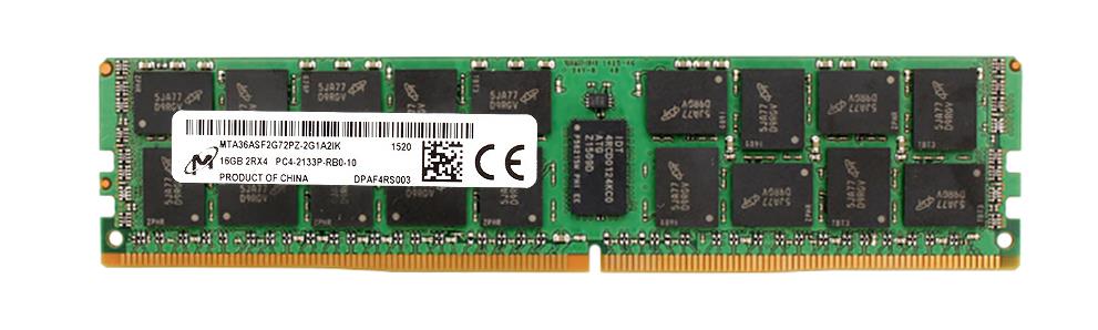 MTA36ASF2G72PZ-2G1A2IK Micron 16GB PC4-17000 DDR4-2133MHz ECC Registered CL15 288-Pin DIMM 1.2V Dual Rank Memory Module