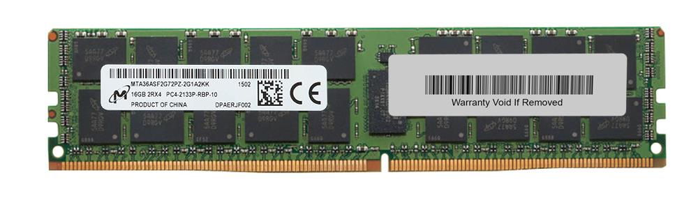 MTA36ASF2G72PZ-2G1A2KK Micron 16GB PC4-17000 DDR4-2133MHz ECC Registered CL15 288-Pin DIMM 1.2V Dual Rank Memory Module