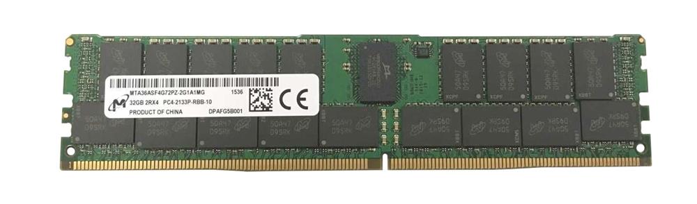 MTA36ASF4G72PZ-2G1A1 Micron 32GB PC4-17000 DDR4-2133MHz ECC Registered CL15 288-Pin DIMM 1.2V Dual Rank Memory Module