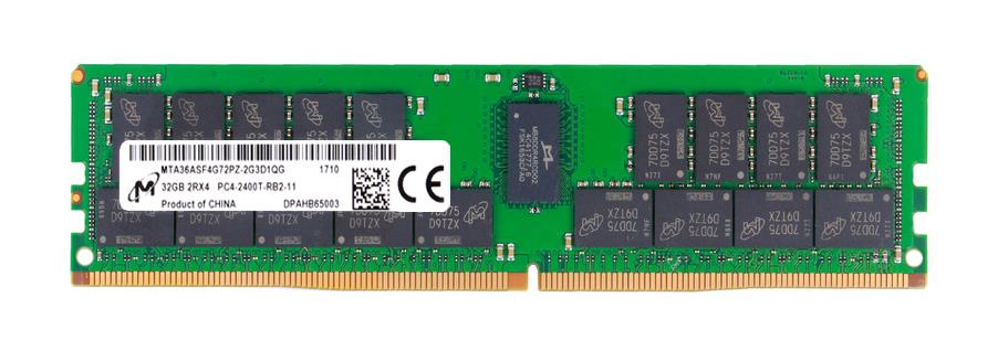 MTA36ASF4G72PZ-2G3 Micron 32GB PC4-19200 DDR4-2400MHz ECC Registered CL17 288-Pin DIMM 1.2V Dual Rank Memory Module