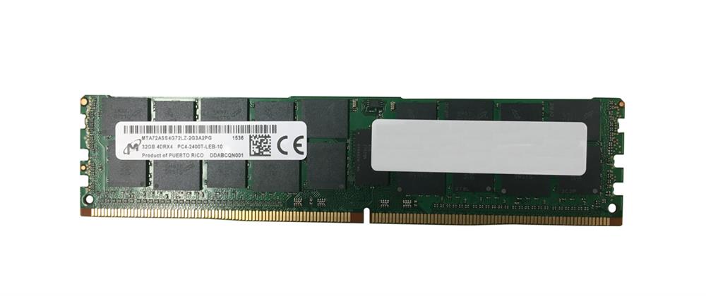 MTA72ASS4G72LZ-2G3 Micron 32GB PC4-19200 DDR4-2400MHz Registered ECC CL17 288-Pin Load Reduced DIMM 1.2V Quad Rank Memory Module