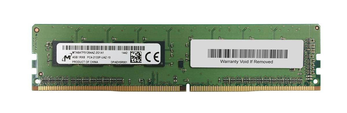 MTA8ATF51264AZ-2G1 Micron 4GB PC4-17000 DDR4-2133MHz non-ECC Unbuffered CL15 288-Pin DIMM 1.2V Single Rank Memory Module