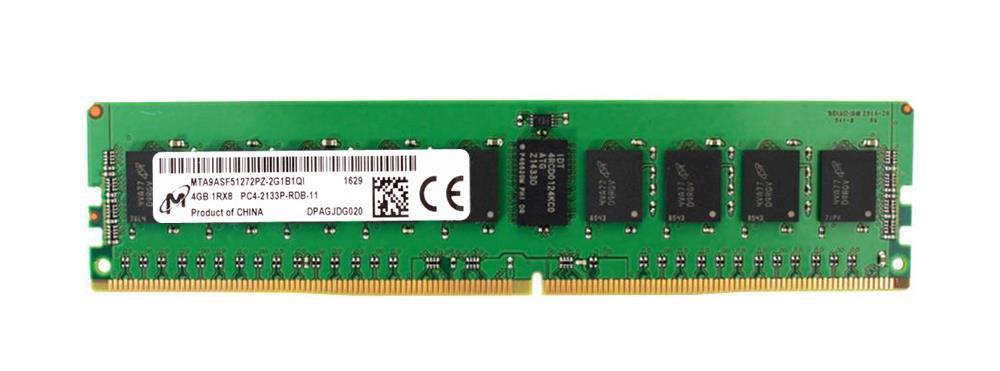MTA9ASF51272PZ-2G1 Micron 4GB PC4-17000 DDR4-2133MHz ECC Registered CL15 288-Pin DIMM 1.2V Single Rank Memory Module