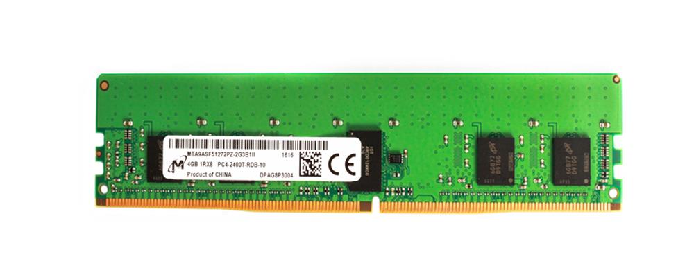 MTA9ASF51272PZ-2G3 Micron 4GB PC4-19200 DDR4-2400MHz ECC Registered CL17 288-Pin DIMM 1.2V Single Rank Memory Module