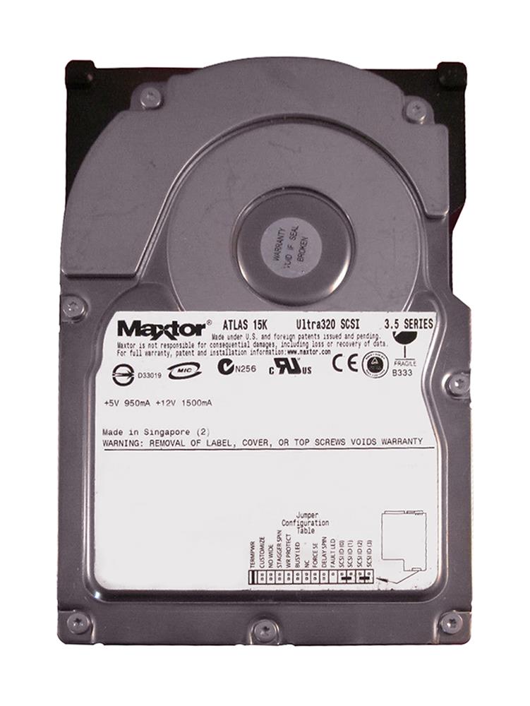 MX8C073J0 Maxtor Atlas 15K 73.4GB 15000RPM Ultra-320 SCSI 80-Pin 8MB Cache 3.5-inch Internal Hard Drive