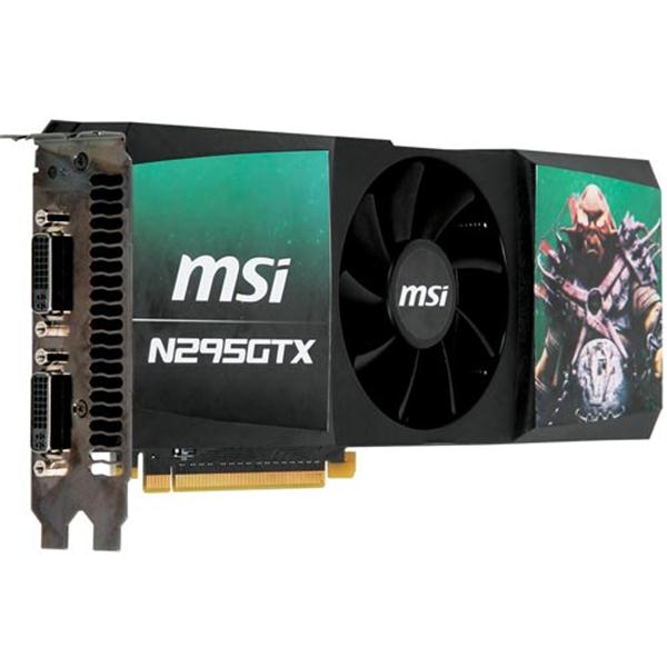 N295GTX-2D1792 MSI nVidia GeForce GTX 295 1792MB 896 (448 x 2)-Bit GDDR3 PCI Express 2.0 x16 2 Dual-Link DVI-I HDTV